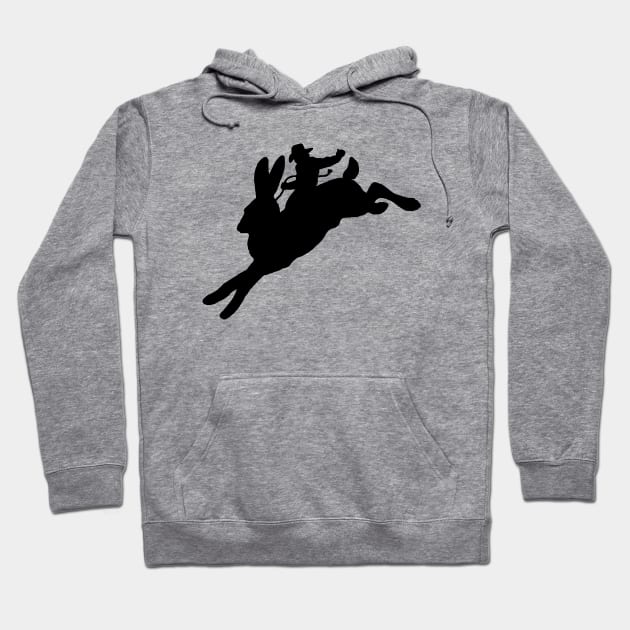 Jack Rabbit Cowboy Hoodie by RawSunArt